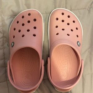 Pink crocs